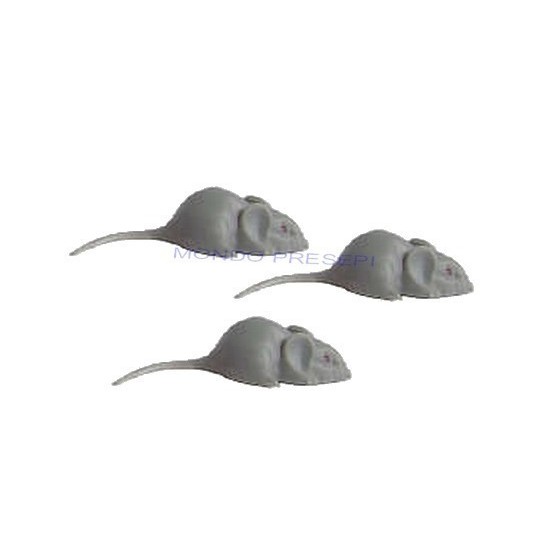 Conjunto de 3 ratoncitos de 19 mm Mundo Pesebre