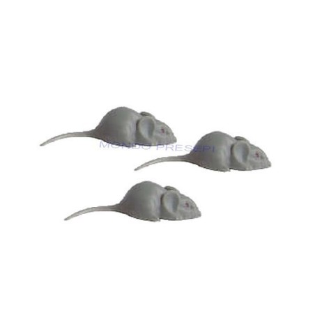 Set 3 topolini mm 19 Mondo Presepi