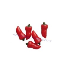 Set of 5 red peppers