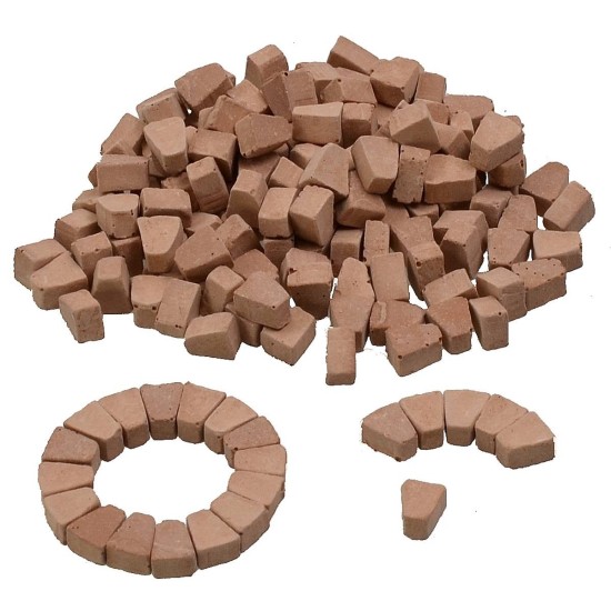 Ladrillos en forma de cuña mm 5x4x7 bolsa de 150 piezas