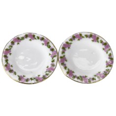 Set of 2 decorated ceramic plates ø 3.2 cm