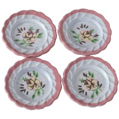 Set of 4 decorated ceramic plates ø 2.4 cm