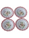 Set of 4 decorated ceramic plates ø 2.4 cm