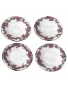 Juego de 4 platos de cerámica con borde decorado ø 2,2 cm