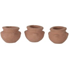 Set 3 vasi in terracotta cm 3 h. Mondo Presepi 2