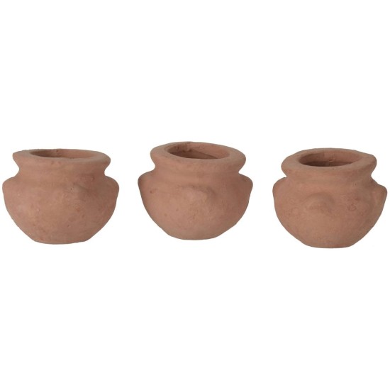 Set of 3 terracotta vases cm 3 h. Nativity World
