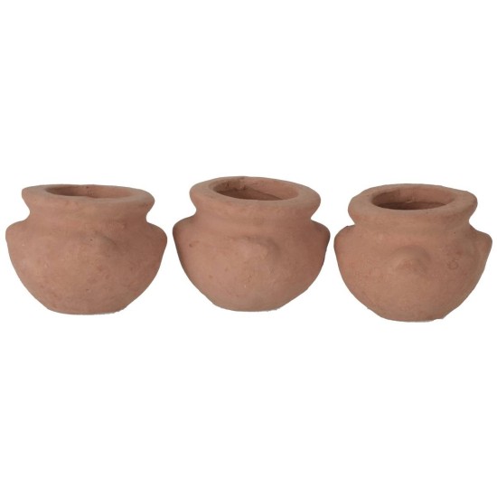 Set 3 vasi in terracotta cm 3 h. Mondo Presepi