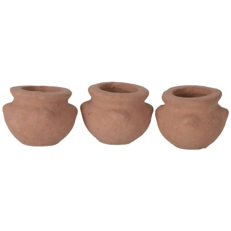Set of 3 terracotta vases cm 3 h. Nativity World
