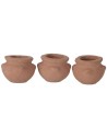Set of 3 terracotta vases cm 3 h.