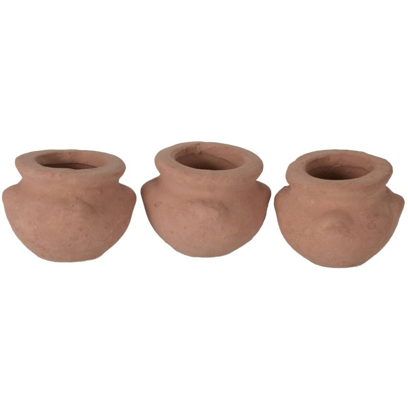 Set 3 vasi in terracotta cm 3 h. Mondo Presepi