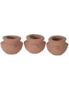 Set 3 vasi in terracotta cm 3 h. Mondo Presepi