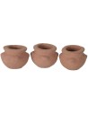 Set of 3 terracotta vases cm 3 h.