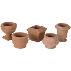 Set 5 vasi in terracotta cm 2,4-2,9 h. Mondo Presepi 2