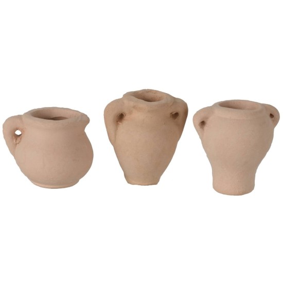 Set of 6 terracotta amphorae cm 1,9-2,6 h.