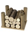 Stacked wood 6.2x5x4.3 cm h.
