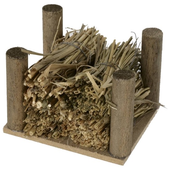 Stacked straw fascine cm 6.1x5.1x4.4 h.