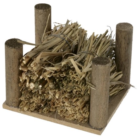 Stacked straw fascine cm 6.1x5.1x4.4 h.