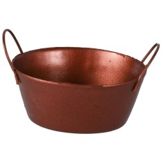 Oval copper-colored metal tub 4.8 cm 2