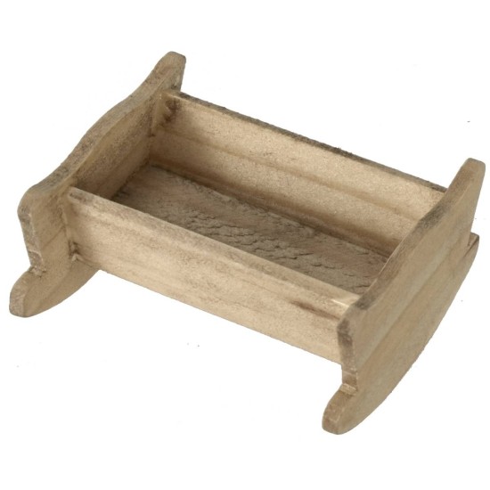 Culla in legno cm 5x4,6x2,4 h Mondo Presepi