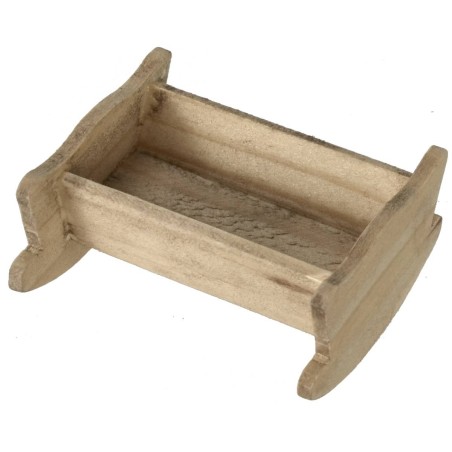 Culla in legno cm 5x4,6x2,4 h Mondo Presepi