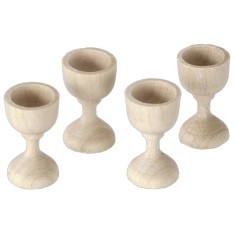 Set of 4 wooden goblets ø 1x1.8 cm 2