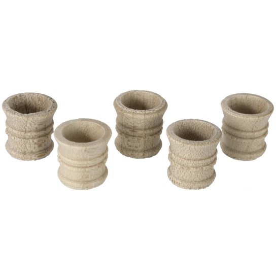 Set 4 bicchieri in legno lavorato ø 1x1,1 cm Mondo Presepi