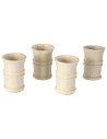 Set 4 bicchieri lavorati in legno ø 1x1,5 cm Mondo Presepi