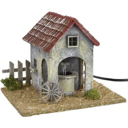 Casale con fontana funzionante e lavatoio cm 19x15x15,5 h per