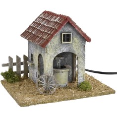 Farmhouse with functioning fountain and wash-house 19x15x15.5