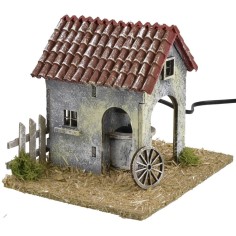 Farmhouse with functioning fountain and wash-house 19x15x15.5 2