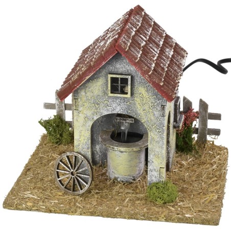 Farmhouse with functioning fountain and wash-house 19x15x15.5