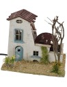 Farmhouse with working water mill cm 19x15x15.5 h for statues