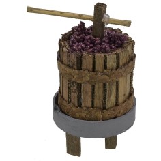 Prensa de madera para uva de 4,5 cm de diámetro x 9 cm de alto