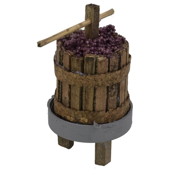 Prensa de madera para uvas de 4,5Øx9 cm de altura para figuras de 12 cm Mundo