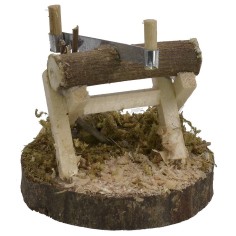 Ambientazione per boscaiolo cm 6,5x6x6,5 h Mondo Presepi 2