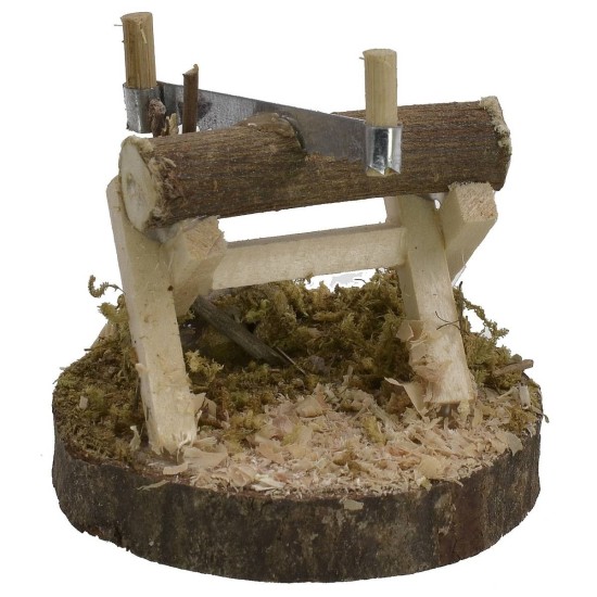 Ambientazione per boscaiolo cm 6,5x6x6,5 h Mondo Presepi