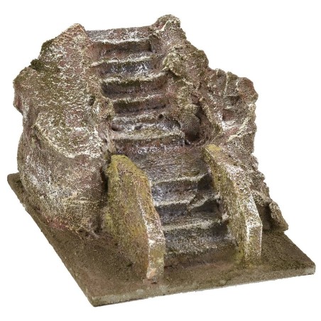 Escalera para Belén de 8,5x11,5x7 cm de altura para figuras de 6 cm Mundo