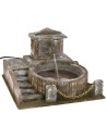 Fuente circular con escala de 26x26x18 cm de altura para