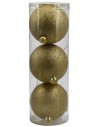 Juego de 3 bolas doradas brillantes de ø 12 cm para árbol de