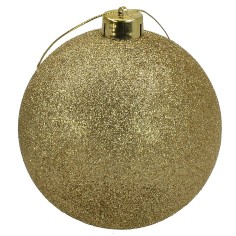 Juego de 3 bolas doradas brillantes de ø 12 cm para árbol de 2