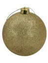 Set 3 palle oro brillantate ø 12 cm per albero di Natale Mondo