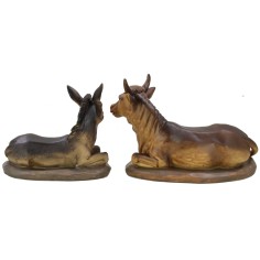 Bue e asino per statue da 20-30 cm in resina Mondo Presepi 2