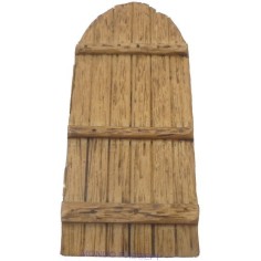 Puerta de resina efecto madera con arco - varias medidas