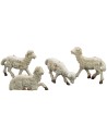 Set di 4 pecore per statue da 8-10 cm
