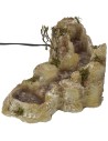 Stream with lake in resin, working nativity scene cm 31x20x15,5
