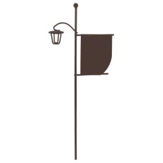 Anthracite street lamp with sign 17.5 cm h