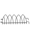 Anthracite metal railing with hooks cm 16.3x7 h