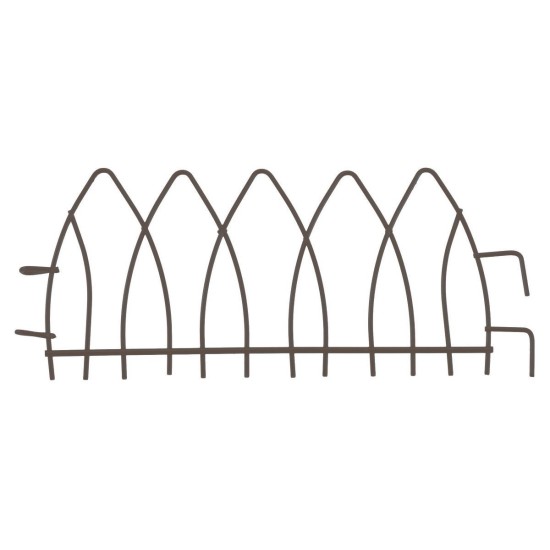 Barandilla de metal antracita con ganchos de 16,3x7 cm h