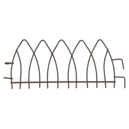 Barandilla de metal antracita con ganchos de 16,3x7 cm h