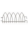 Barandilla de metal antracita con ganchos de 16,3x7 cm h